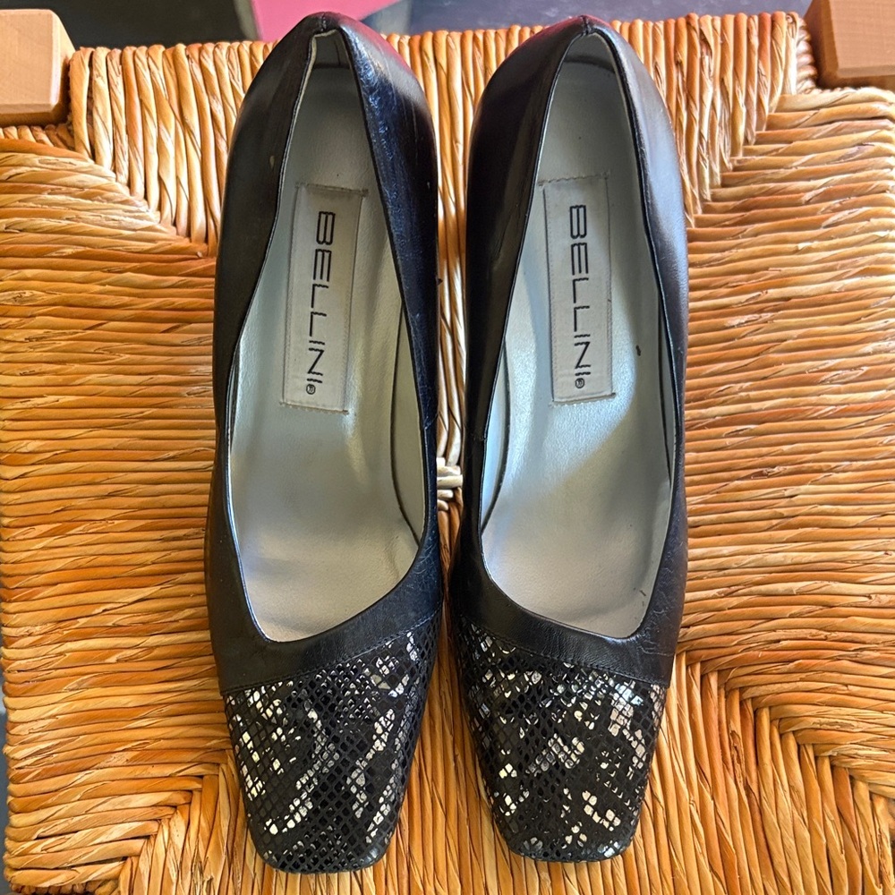 Women Bellini Black Sequin heels size 7 - Picture 2 of 10